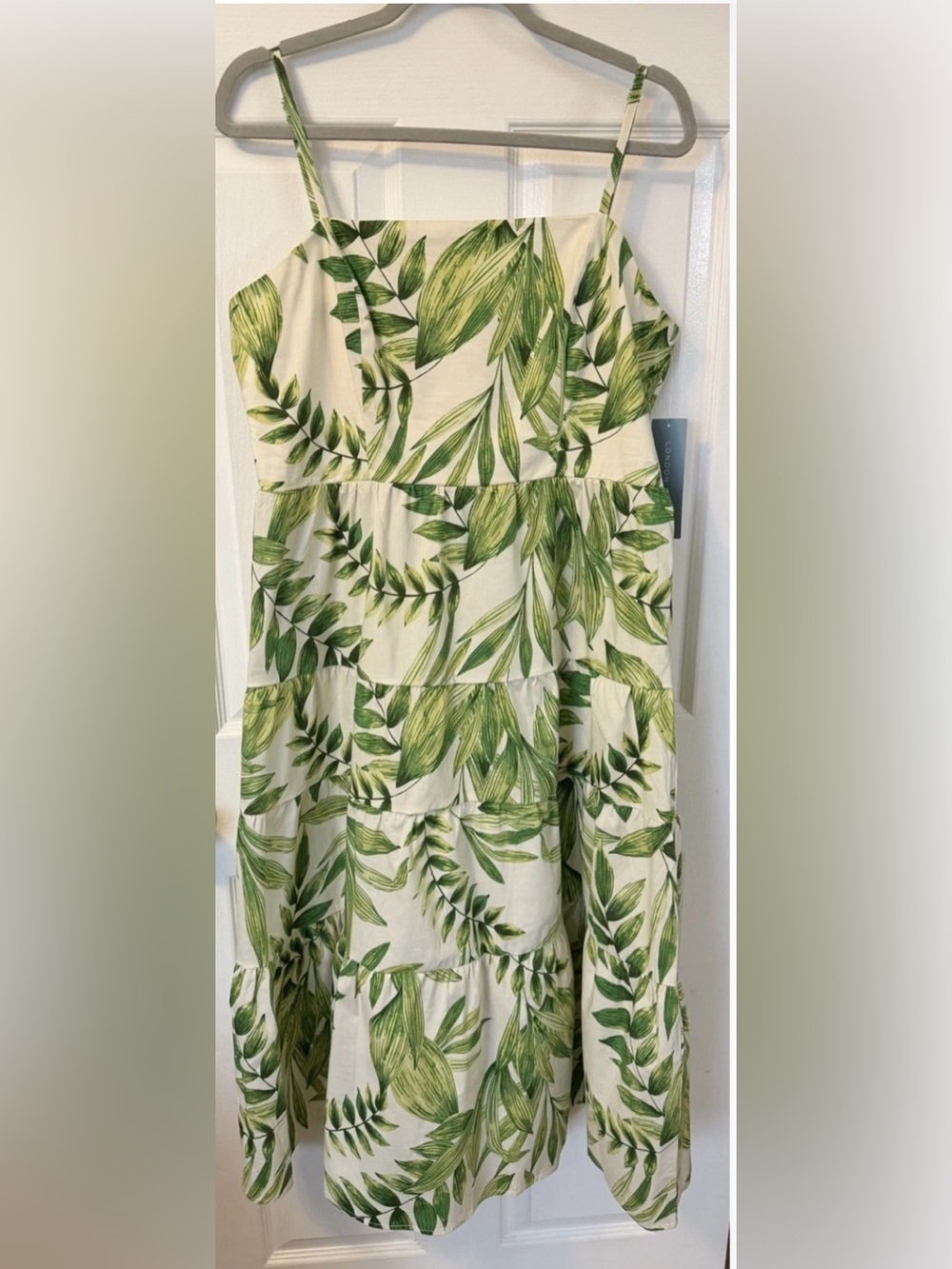 London Times Women's Marge Midi Dress - Ivory/Wild Lime - Sz Large